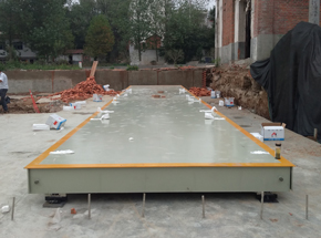 信陽浉河區(qū)軍糧站16m-100噸地磅